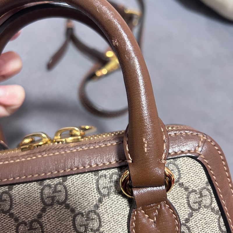 《降價售、誠可議》Gucci Horsebit 1955 Mini Top Handle 焦糖棕-6