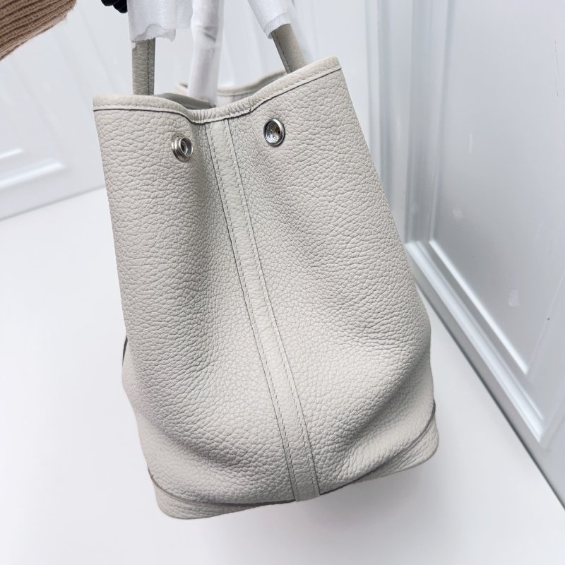 Hermes愛馬仕 Garden Party花園包 C刻 冰川白 手提包-3