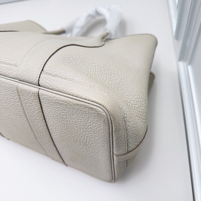 Hermes愛馬仕 Garden Party花園包 C刻 冰川白 手提包-8