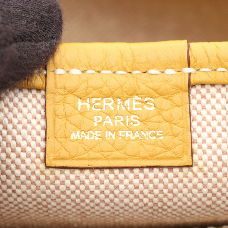 愛馬仕 Bourlingue 肩背包，Clemence 皮革，棕色/白色，二手，女士 GHE R-3