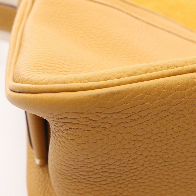 愛馬仕 Bourlingue 肩背包，Clemence 皮革，棕色/白色，二手，女士 GHE R-5