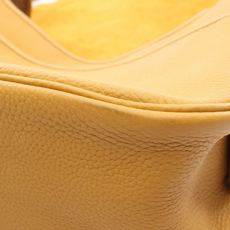 愛馬仕 Bourlingue 肩背包，Clemence 皮革，棕色/白色，二手，女士 GHE R-6