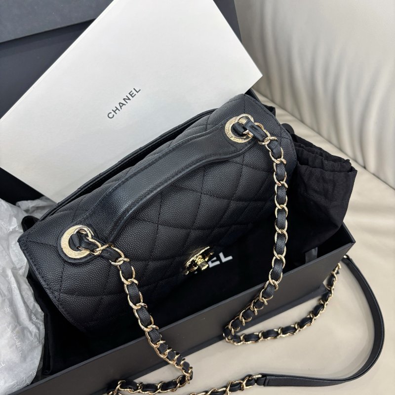 閒置新 香奈兒/Chanel 黑金Affinity郵差包-4