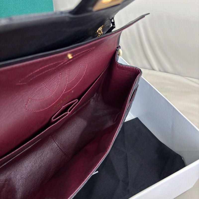 香奈兒/Chanel 黑金2.55中號鏈條肩背包-8