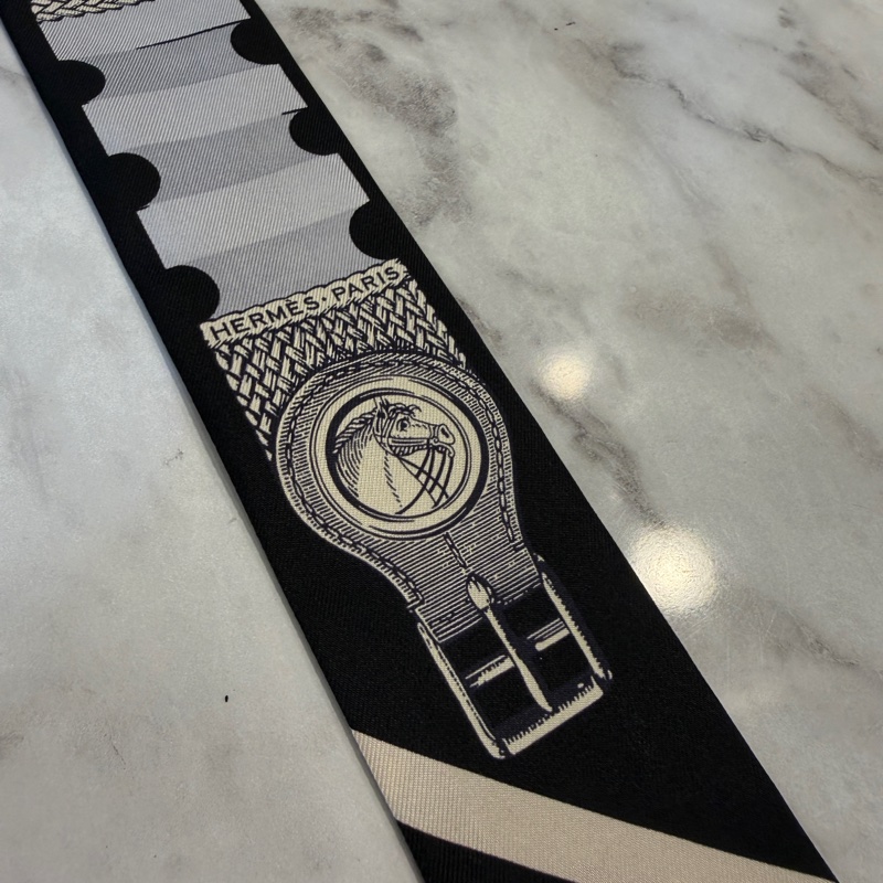 Hermes 黑底皮帶圖案Bride a Bloc Twilly-1