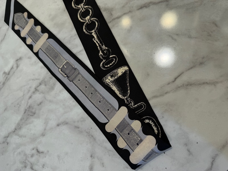 Hermes 黑底皮帶圖案Bride a Bloc Twilly-5