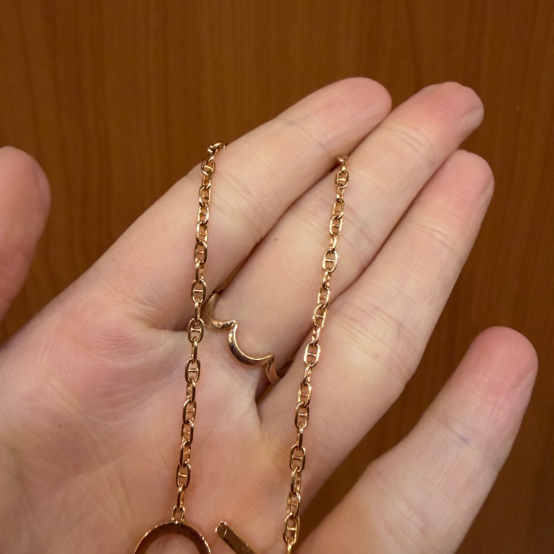 Hermes 750玫瑰金滿鑽豬鼻手鍊-3