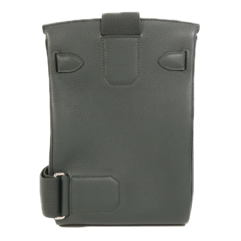 HERMES Togo皮革Hac A Dos PM銀扣背包Vert Mangrove-1