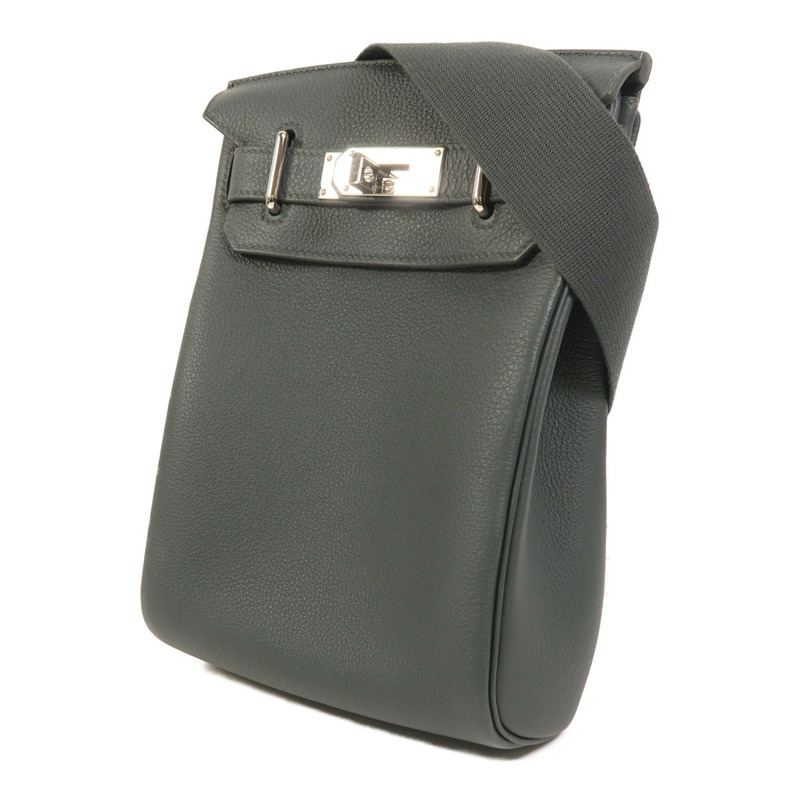 HERMES Togo皮革Hac A Dos PM銀扣背包Vert Mangrove-2