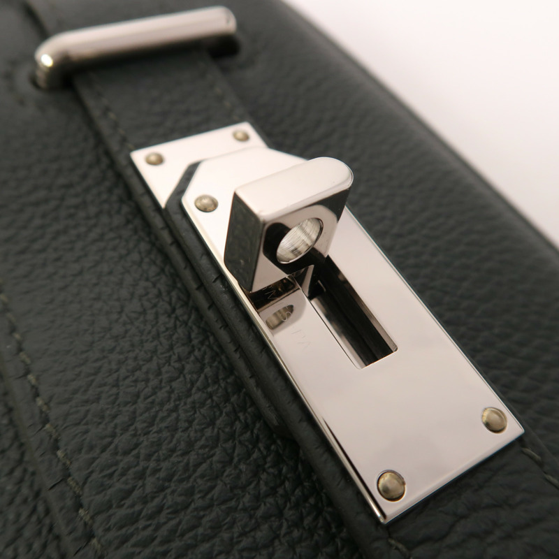 HERMES Togo皮革Hac A Dos PM銀扣背包Vert Mangrove-9