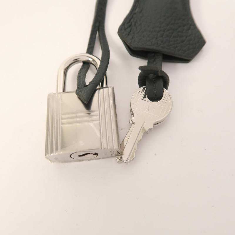 HERMES Togo皮革Hac A Dos PM銀扣背包Vert Mangrove-14