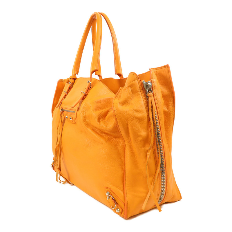 BALENCIAGA 牛皮皮革Papier A4銀扣手挽袋-2