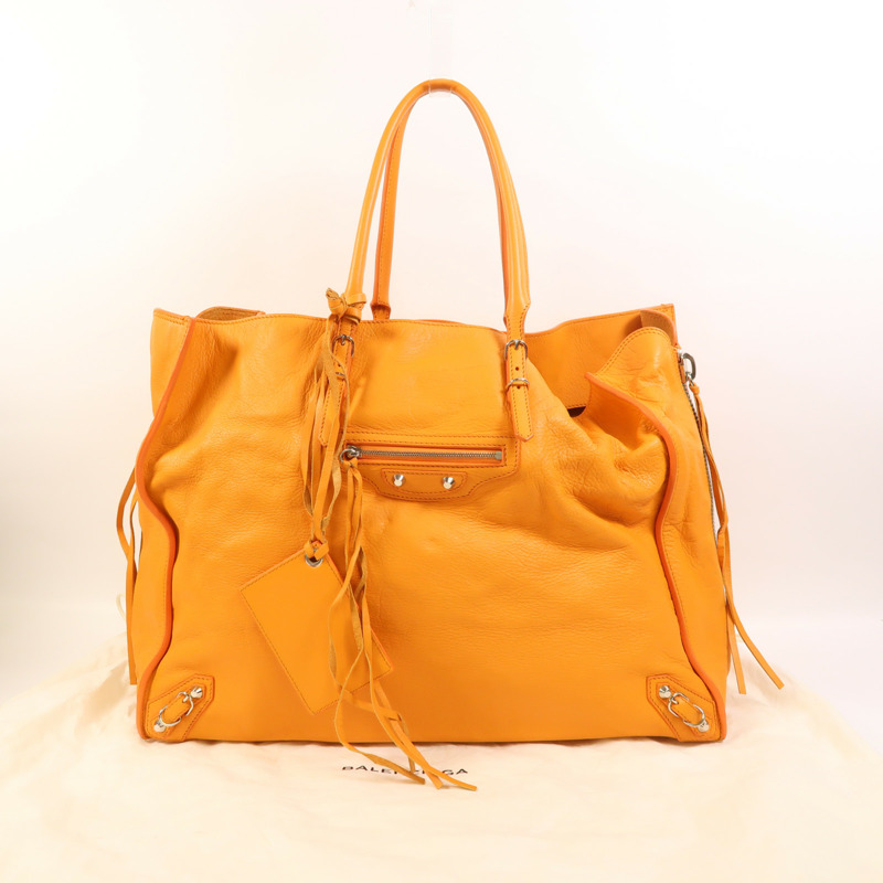 BALENCIAGA 牛皮皮革Papier A4銀扣手挽袋-8