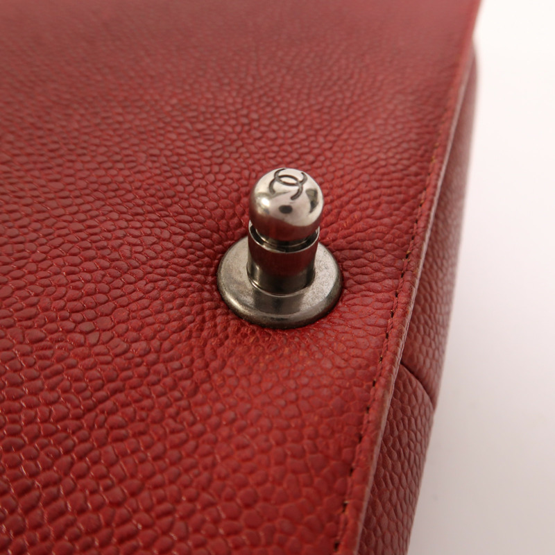 CHANEL 牛皮皮革Boy 28銀扣鏈帶肩背袋-20