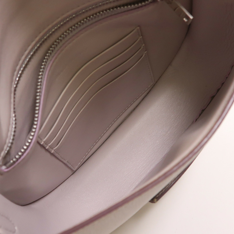 CELINE 牛皮皮革Trotteur銀扣肩背袋-4