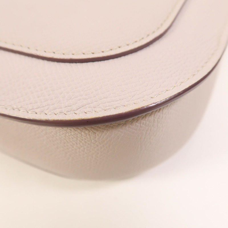 CELINE 牛皮皮革Trotteur銀扣肩背袋-12