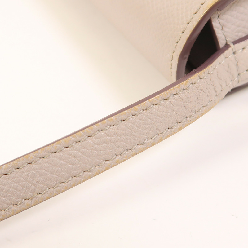 CELINE 牛皮皮革Trotteur銀扣肩背袋-16