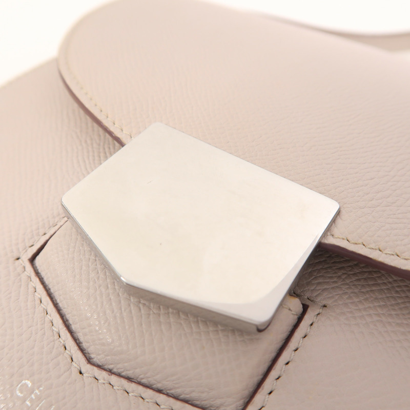 CELINE 牛皮皮革Trotteur銀扣肩背袋-18