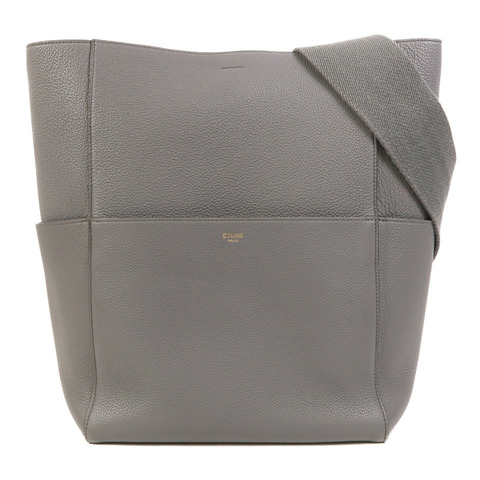 CELINE 牛皮皮革Sangle Bucket Large金扣肩背袋