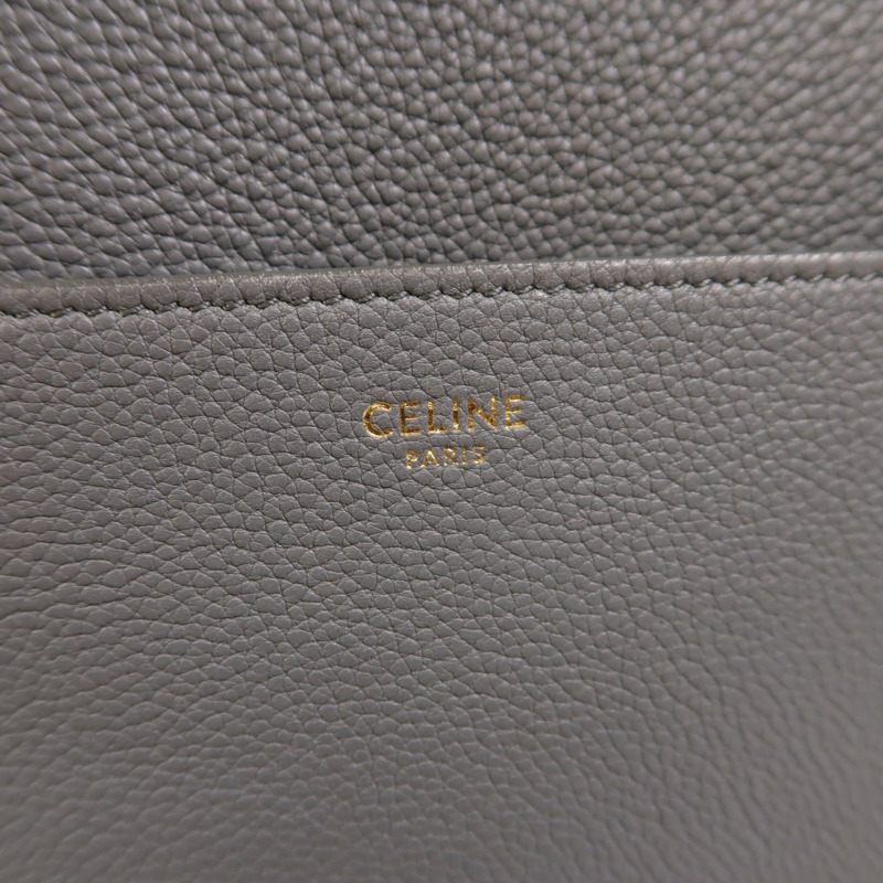 CELINE 牛皮皮革Sangle Bucket Large金扣肩背袋-6