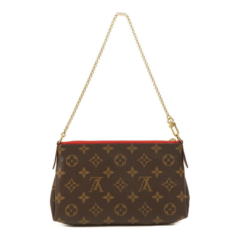 LOUIS VUITTON Monogram Pallas Clutch金扣鏈帶手挽肩背兩用袋-1