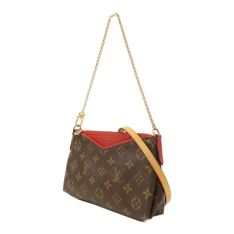 LOUIS VUITTON Monogram Pallas Clutch金扣鏈帶手挽肩背兩用袋-2