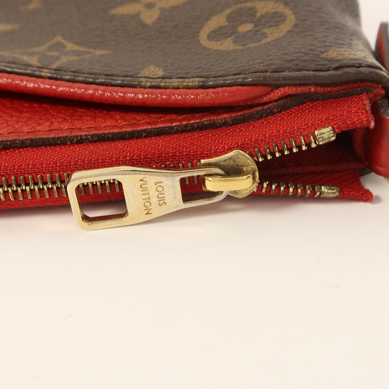 LOUIS VUITTON Monogram Pallas Clutch金扣鏈帶手挽肩背兩用袋-17