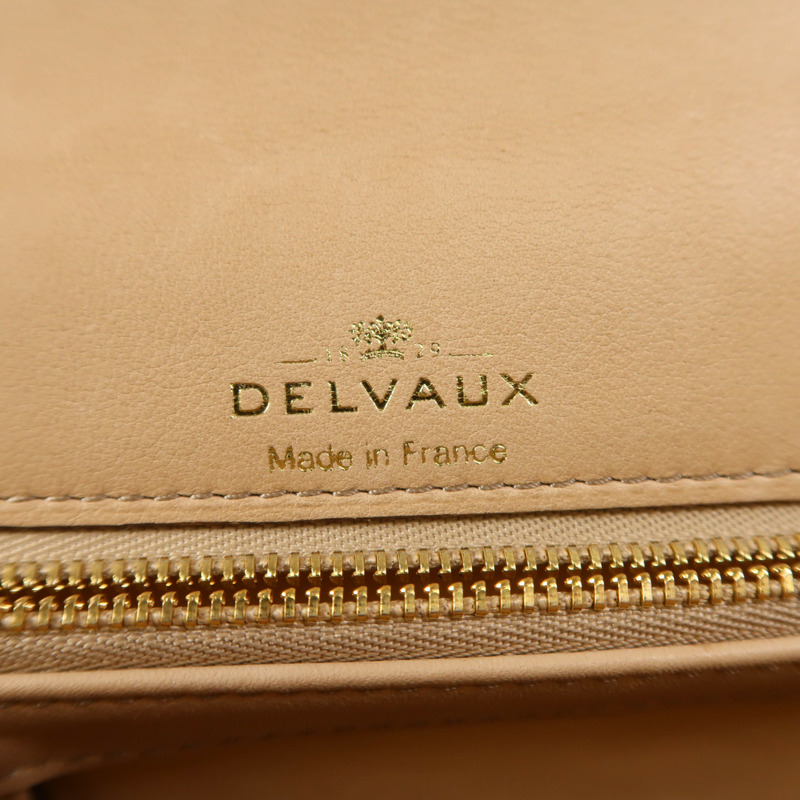 Delvaux 牛皮皮革Tempete MM金扣手挽肩背兩用袋-5