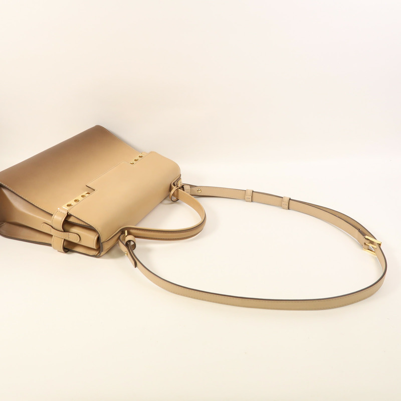 Delvaux 牛皮皮革Tempete MM金扣手挽肩背兩用袋-7