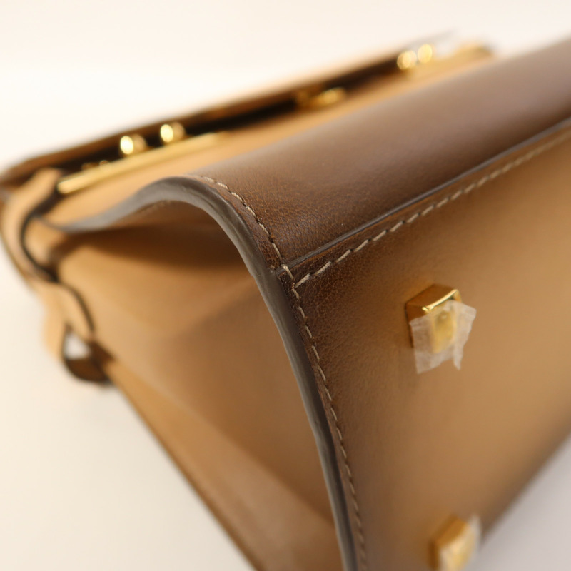 Delvaux 牛皮皮革Tempete MM金扣手挽肩背兩用袋-10