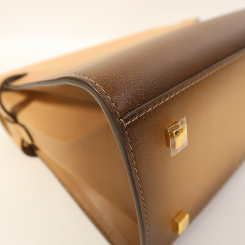Delvaux 牛皮皮革Tempete MM金扣手挽肩背兩用袋-12