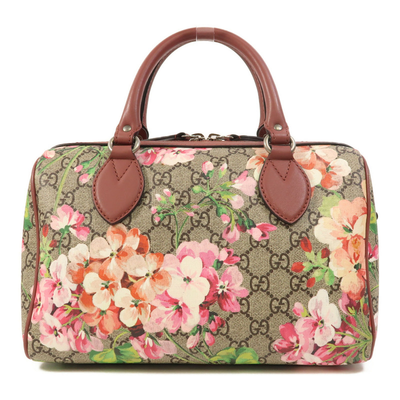 GUCCI 塗層帆布Boston Bag銀扣波士頓包-0