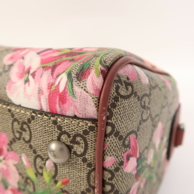 GUCCI 塗層帆布Boston Bag銀扣波士頓包-8