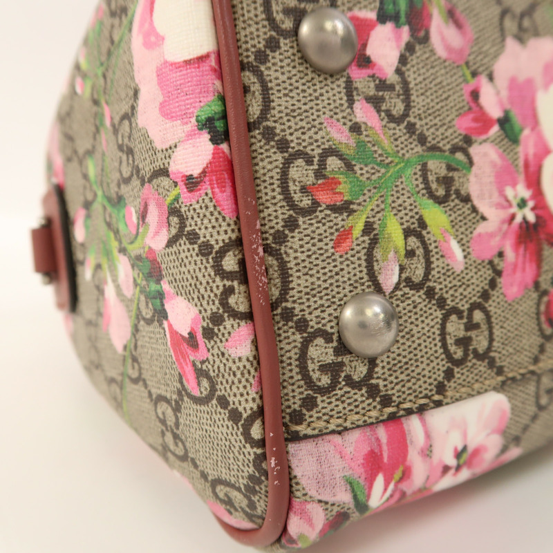 GUCCI 塗層帆布Boston Bag銀扣波士頓包-12