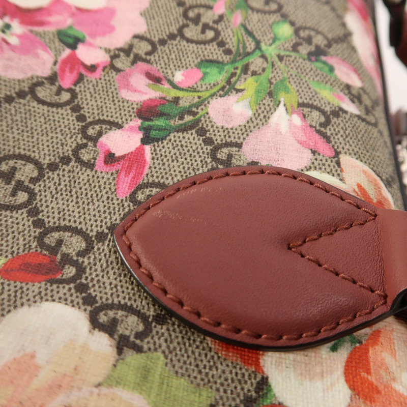 GUCCI 塗層帆布Boston Bag銀扣波士頓包-13