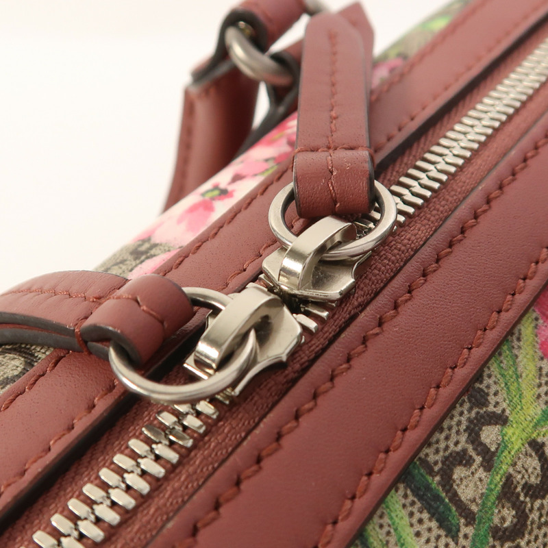 GUCCI 塗層帆布Boston Bag銀扣波士頓包-15