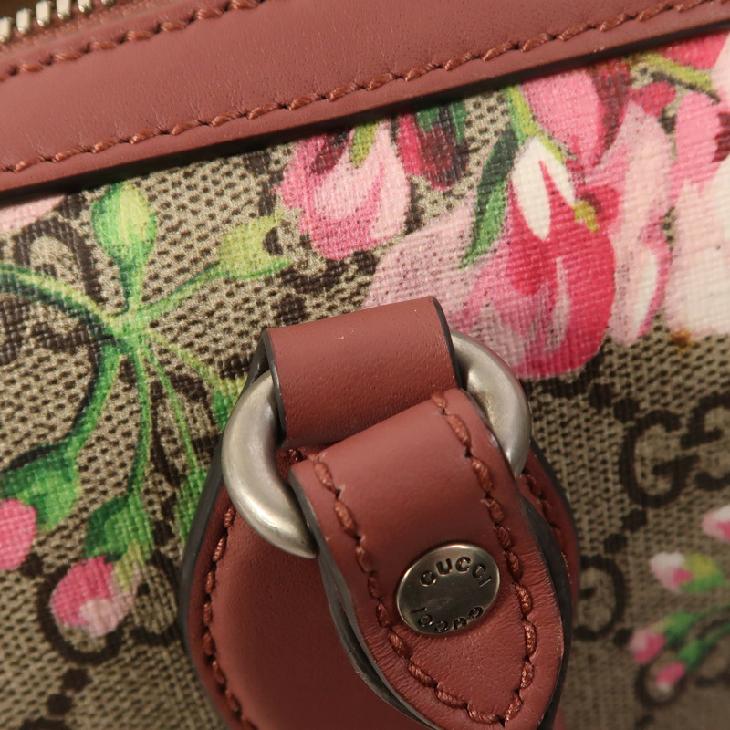 GUCCI 塗層帆布Boston Bag銀扣波士頓包-17