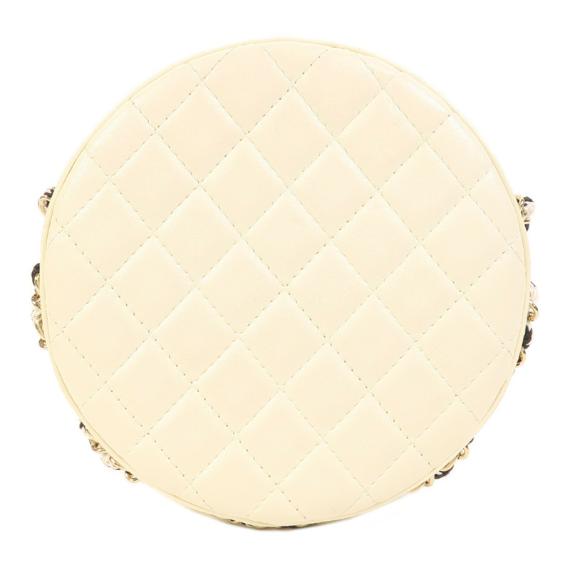 CHANEL 牛皮皮革Chain Shoulder金扣鏈帶肩背袋-1