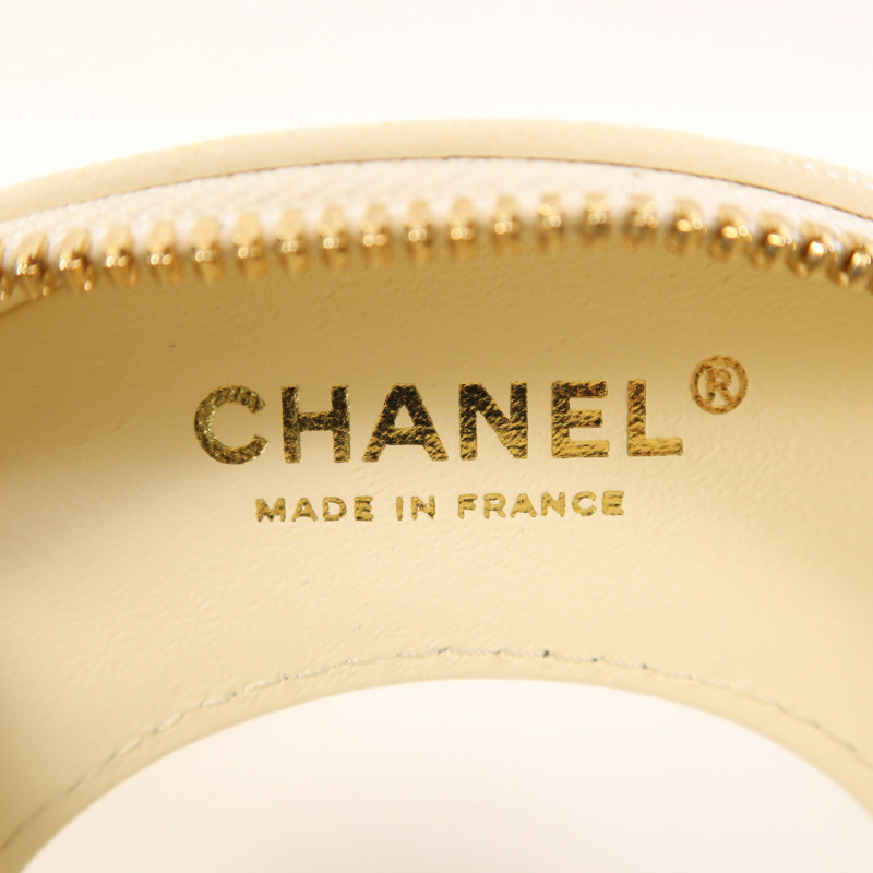 CHANEL 牛皮皮革Chain Shoulder金扣鏈帶肩背袋-5