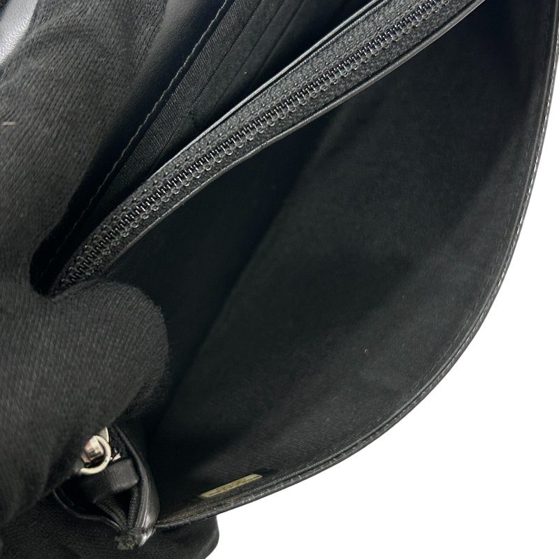 CHANEL 香奈兒 翻蓋包 雙ＣLOGO WOC 長夾鍊包  荔枝小牛皮 黑色 銀扣-18