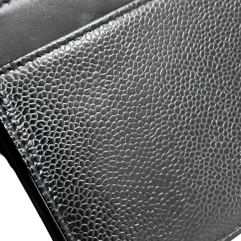 CHANEL 香奈兒 翻蓋包 雙ＣLOGO WOC 長夾鍊包  荔枝小牛皮 黑色 銀扣-19