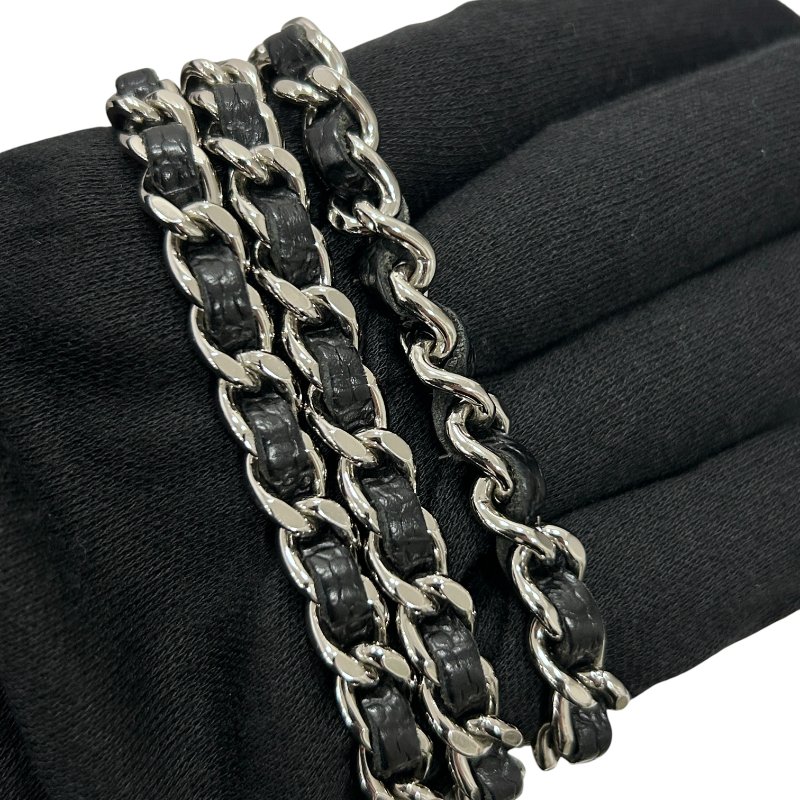 CHANEL 香奈兒 翻蓋包 雙ＣLOGO WOC 長夾鍊包  荔枝小牛皮 黑色 銀扣-21