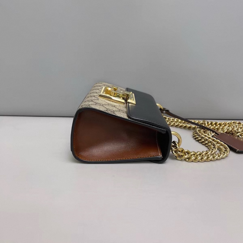 Gucci古馳Padlock小號老花黑蓋月光寶盒-2