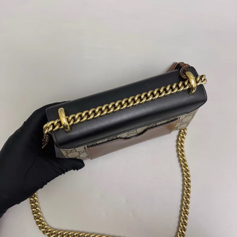 Gucci古馳Padlock小號老花黑蓋月光寶盒-4