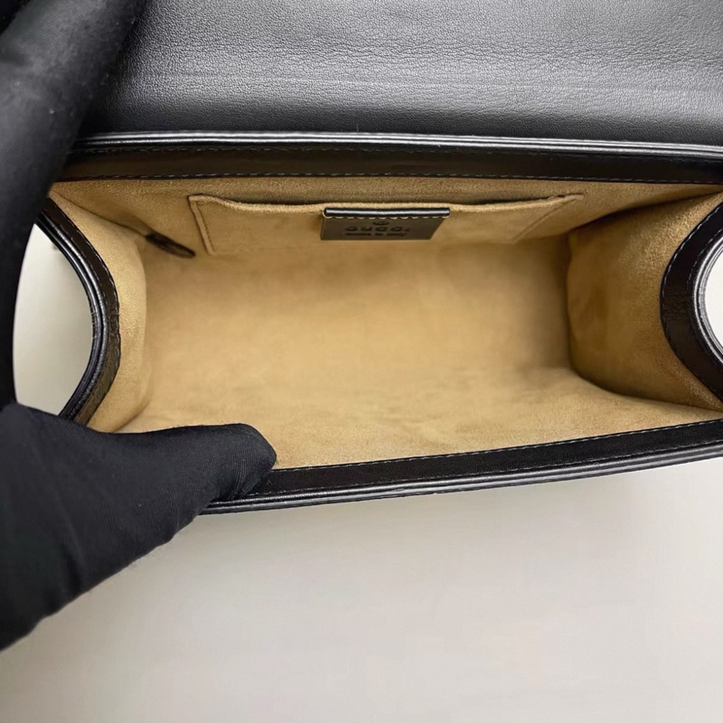 Gucci古馳Padlock小號老花黑蓋月光寶盒-6