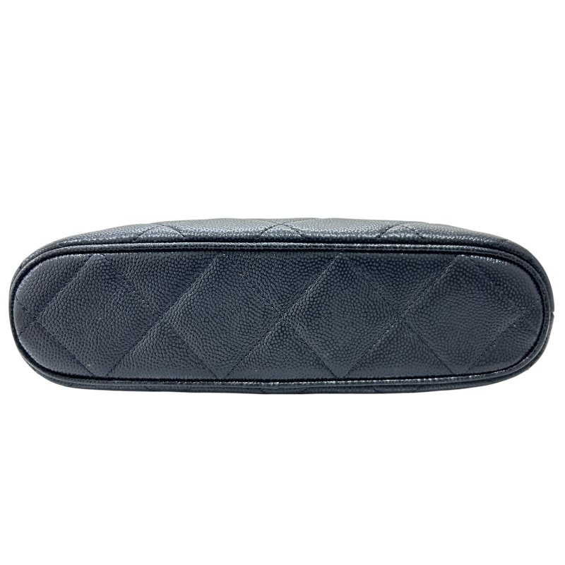 CHANEL 香奈兒 翻蓋釦包 造型鍊帶肩背包 牛皮 黑色 金扣-4