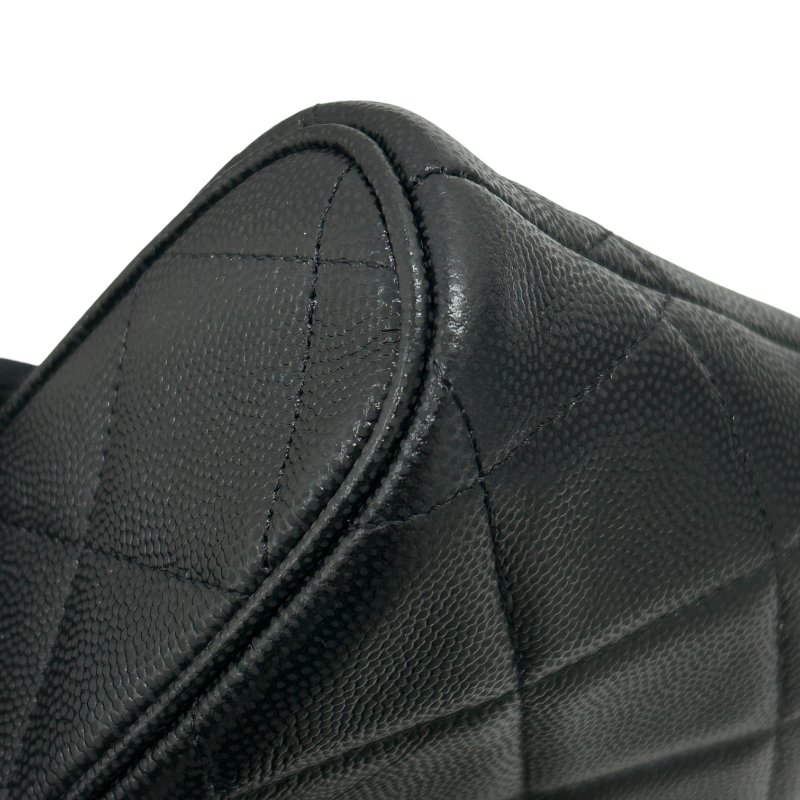 CHANEL 香奈兒 翻蓋釦包 造型鍊帶肩背包 牛皮 黑色 金扣-8