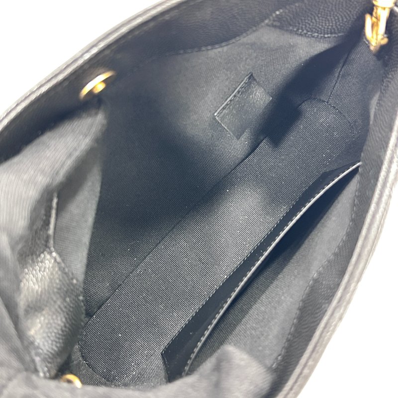 CHANEL 香奈兒 翻蓋釦包 造型鍊帶肩背包 牛皮 黑色 金扣-13