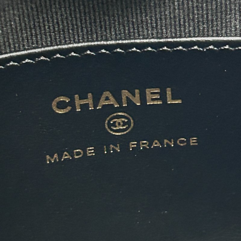 CHANEL 香奈兒 翻蓋釦包 造型鍊帶肩背包 牛皮 黑色 金扣-18