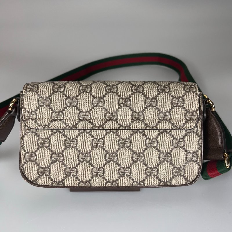 GUCCI 764961 老花翻蓋肩背包-1